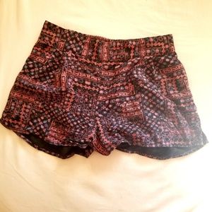 Urban Outfitters Ecote Red Printed Pattern Shorts